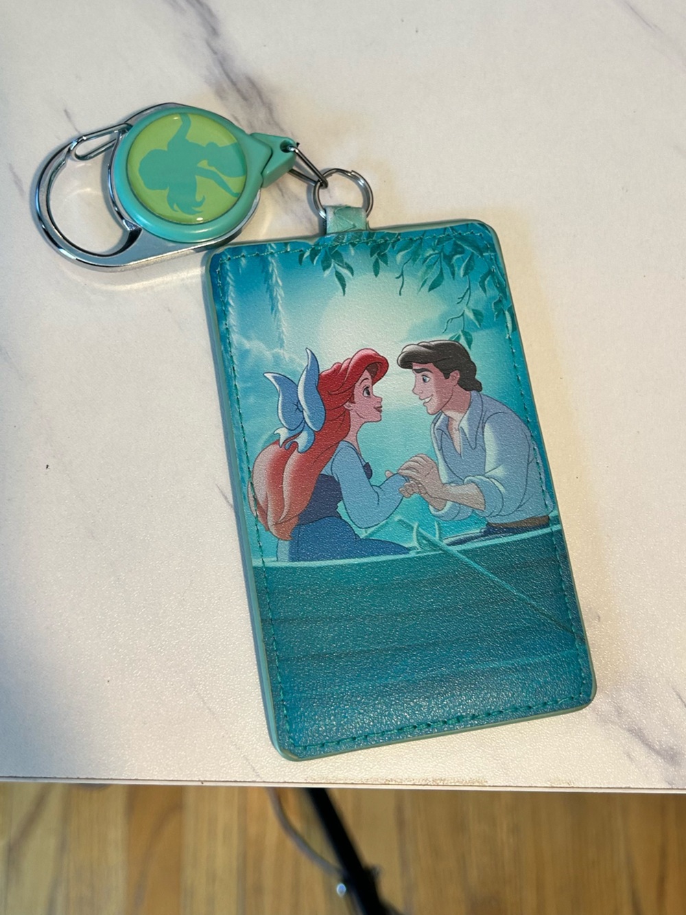 Loungefly Disney The Little Mermaid Ariel & Eric Lagoon Cardholder Retractab
